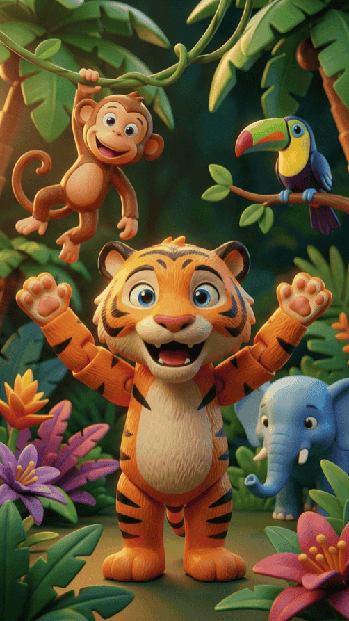 Jungle safari birthday party video invitation preview
