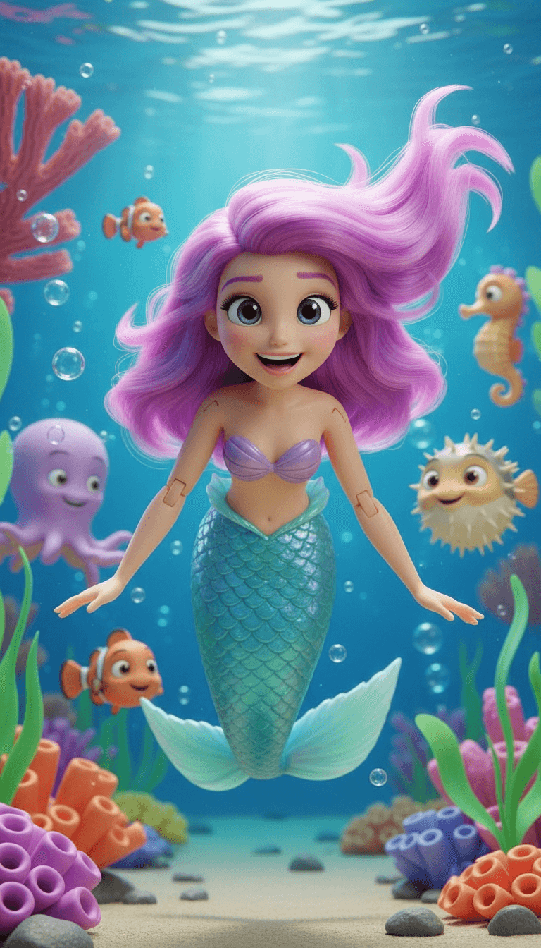 Mermaid birthday party video invitation preview