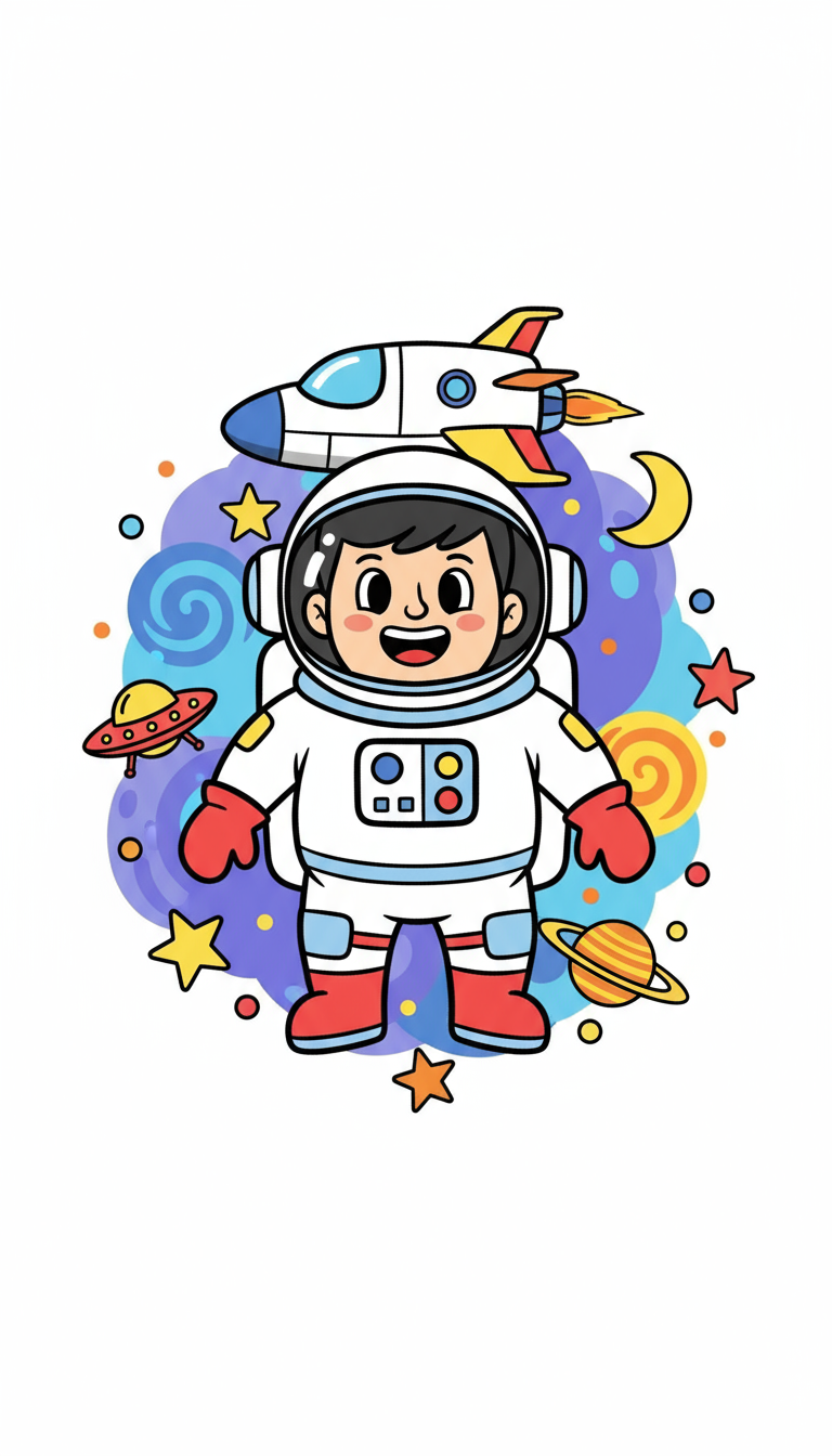 Space Scribble Doodle style preview